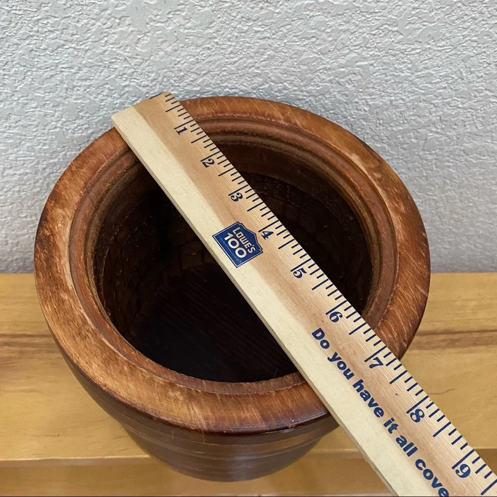 Vintage Baribocraft Teak & Maple Wood Ice Bucket Made in Canada NO Liner